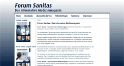 Desktop Screenshot of forum-sanitas.com
